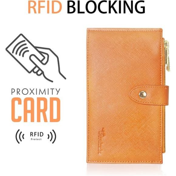 Womens Wallet RFID Blocking Bifold Multi Card Case Wallet with Zipper Pocket - Picture 5 of 6